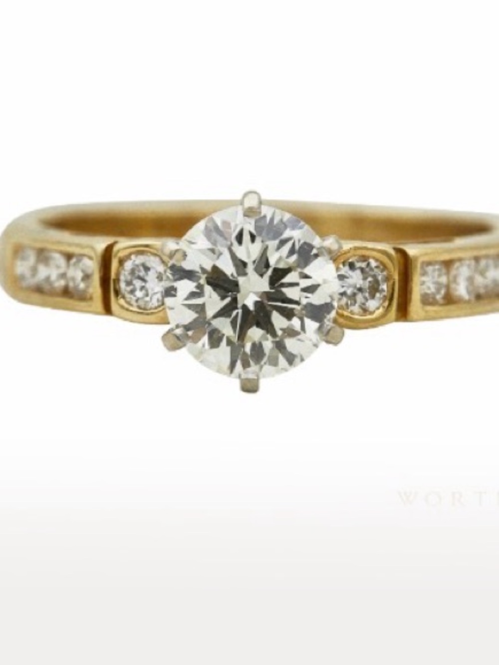 GIA 1.00 CT Round cut Solitaire Ring, M, SI2